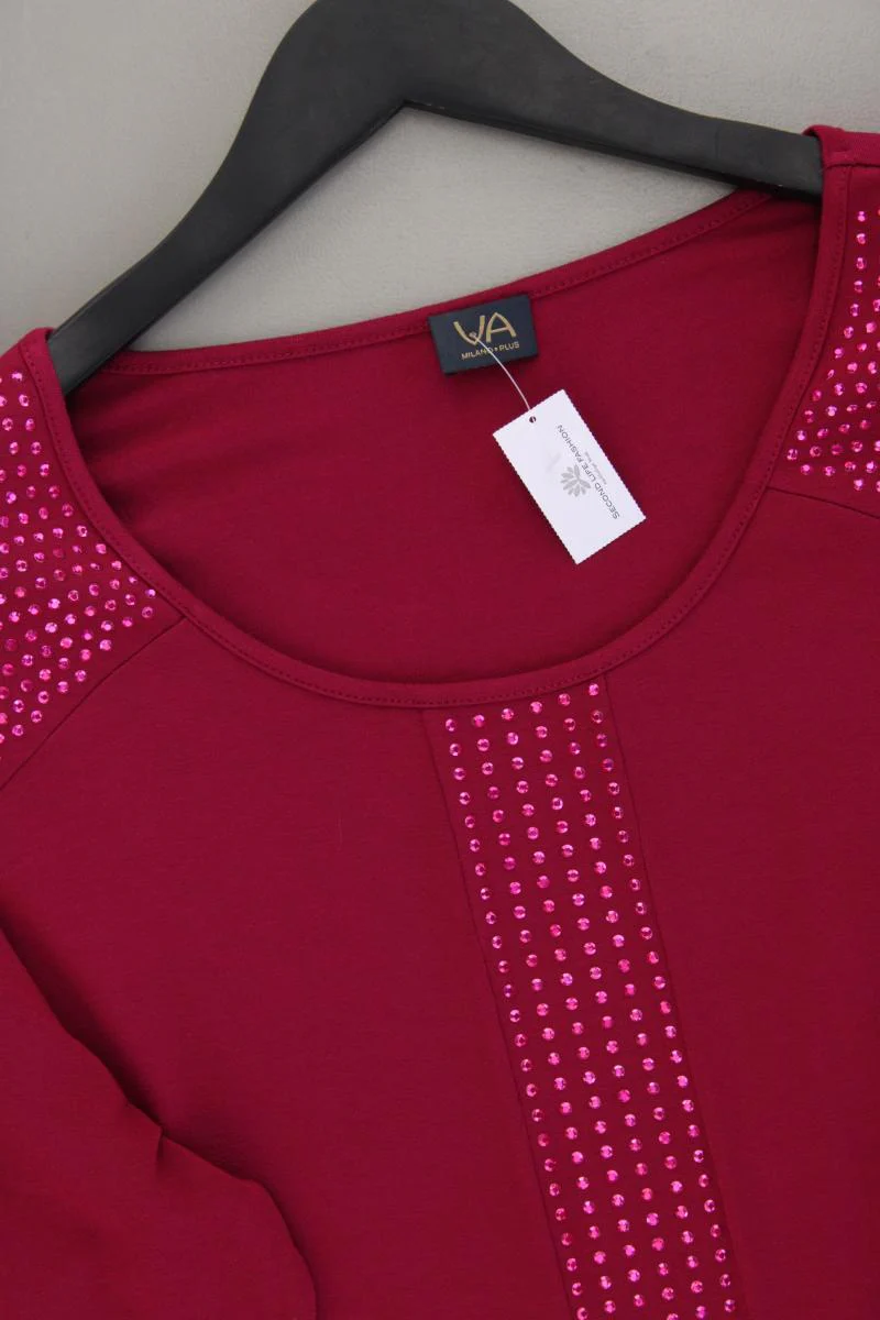 VA Milano Longsleeve-Shirt Gr. 44 neuwertig Langarm lila aus Viskose - Image 2