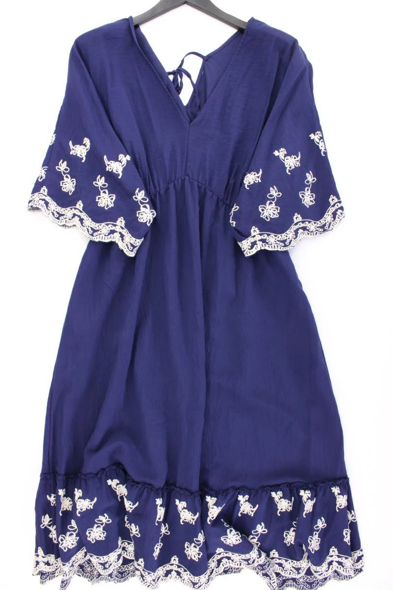 Midikleid Gr. 46 3/4 Ärmel blau