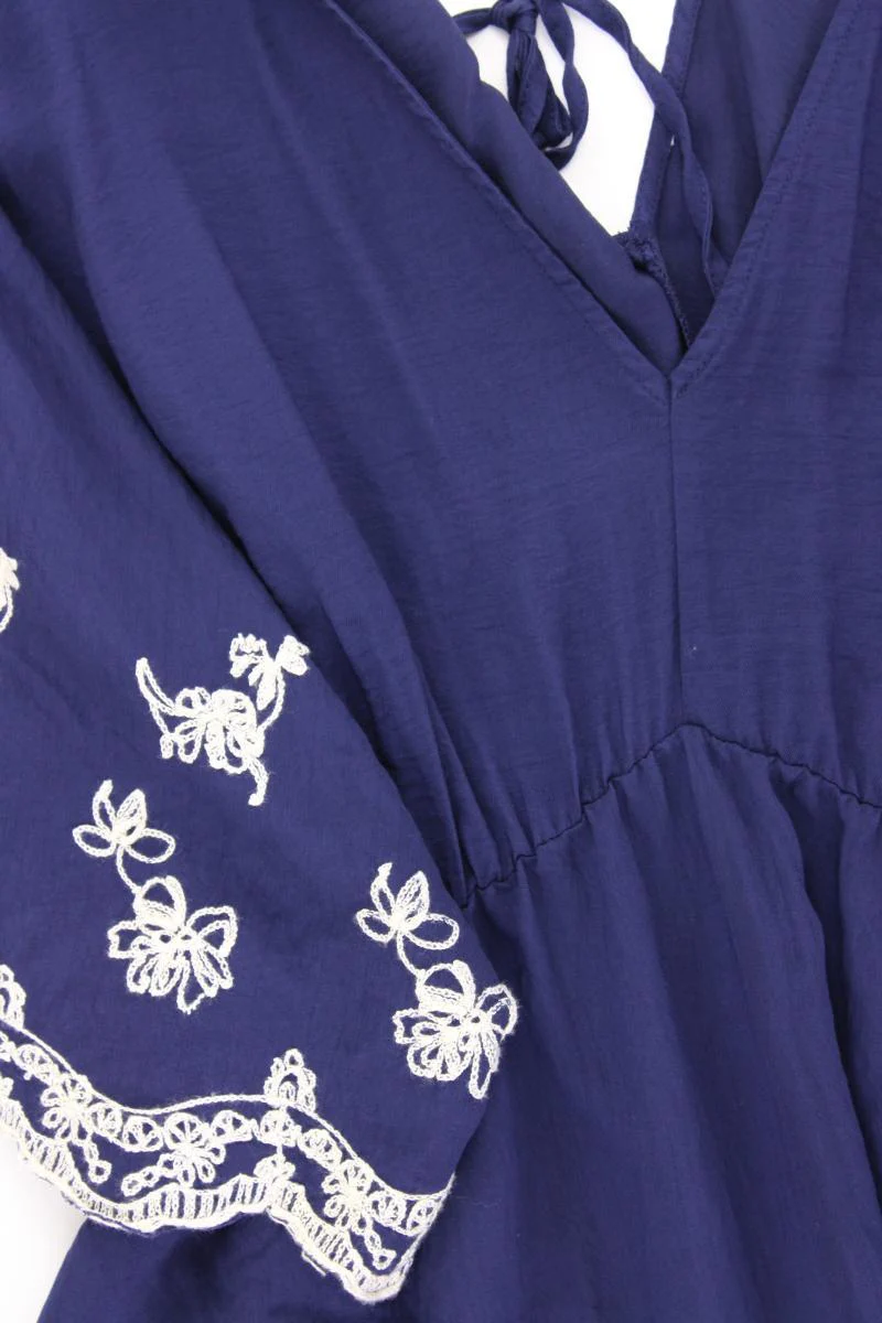 Midikleid Gr. 46 3/4 Ärmel blau - Image 2