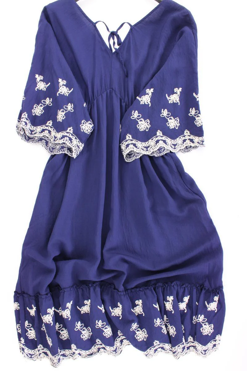 Midikleid Gr. 46 3/4 Ärmel blau - Image 4