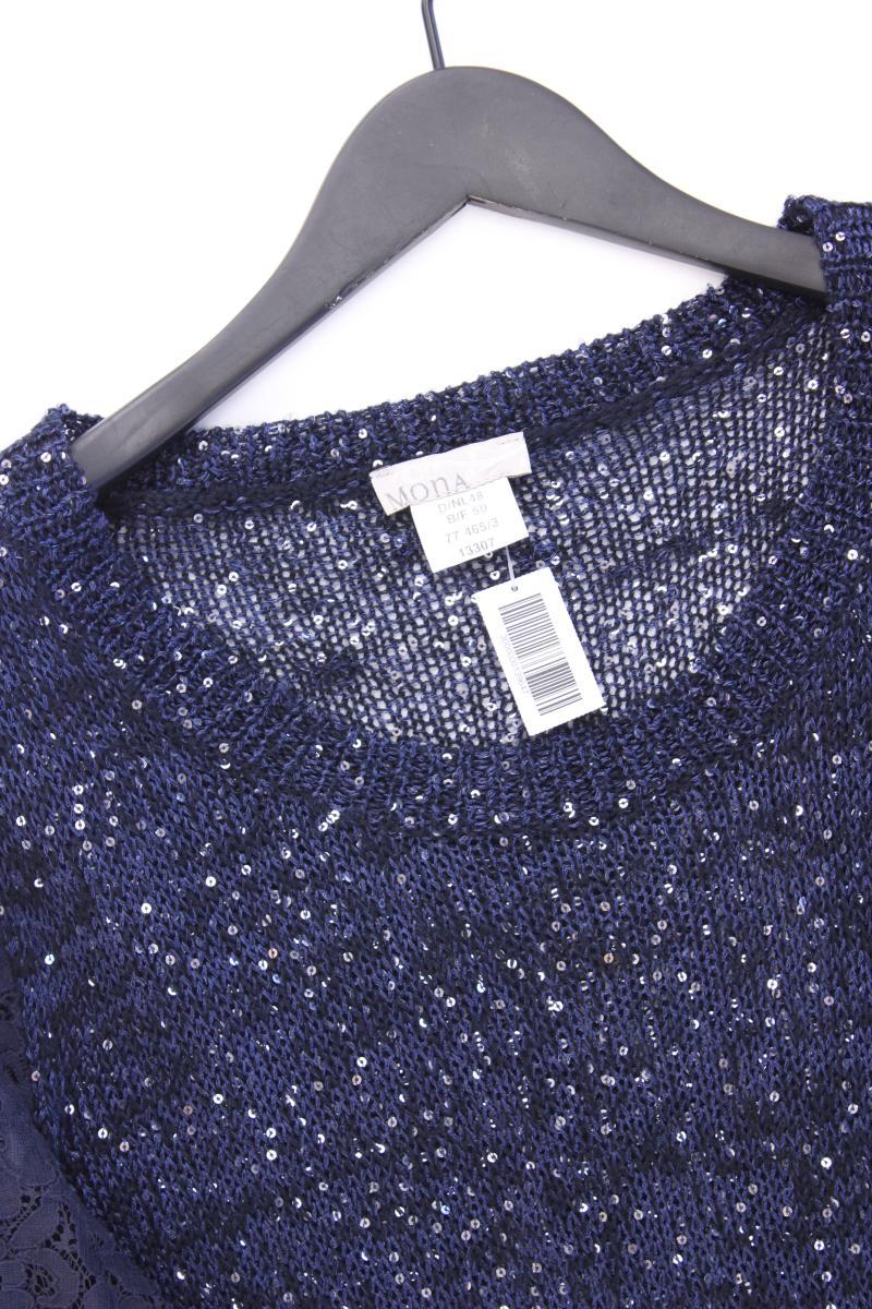 Mona Langarmpullover Gr. 48 neuwertig mit Pailletten blau - Image 2