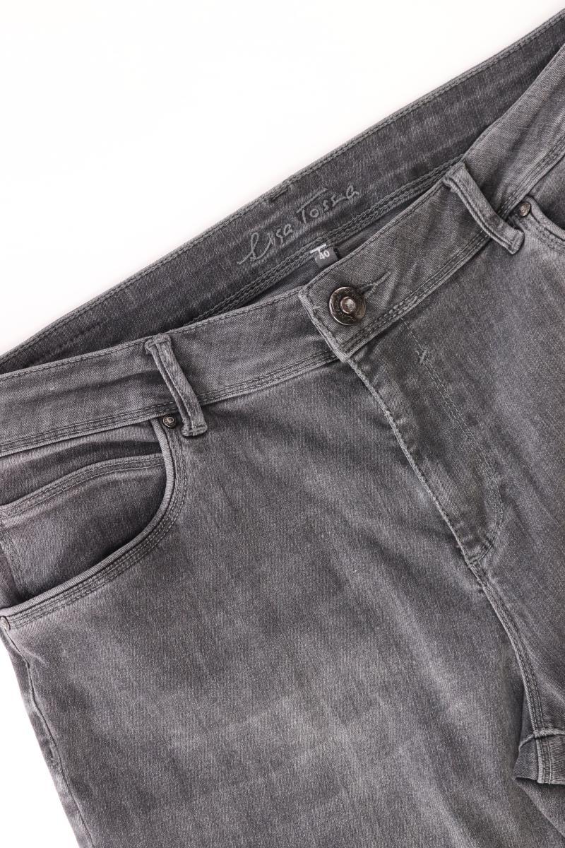 Lisa Tossa Straight Jeans Gr. 40 grau aus Baumwolle - Image 4