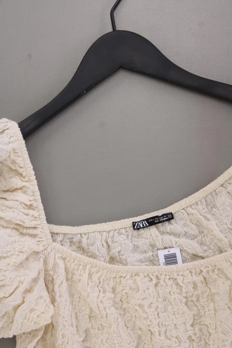 Zara Crop Top Gr. L creme aus Baumwolle - Image 2