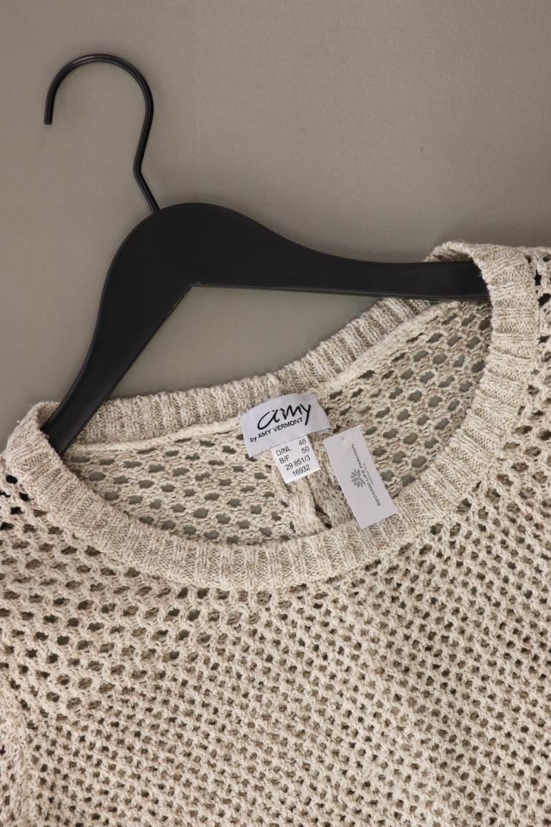 amy by AMY VERMONT Grobstrickpullover Gr. 48 creme aus Baumwolle - Image 3