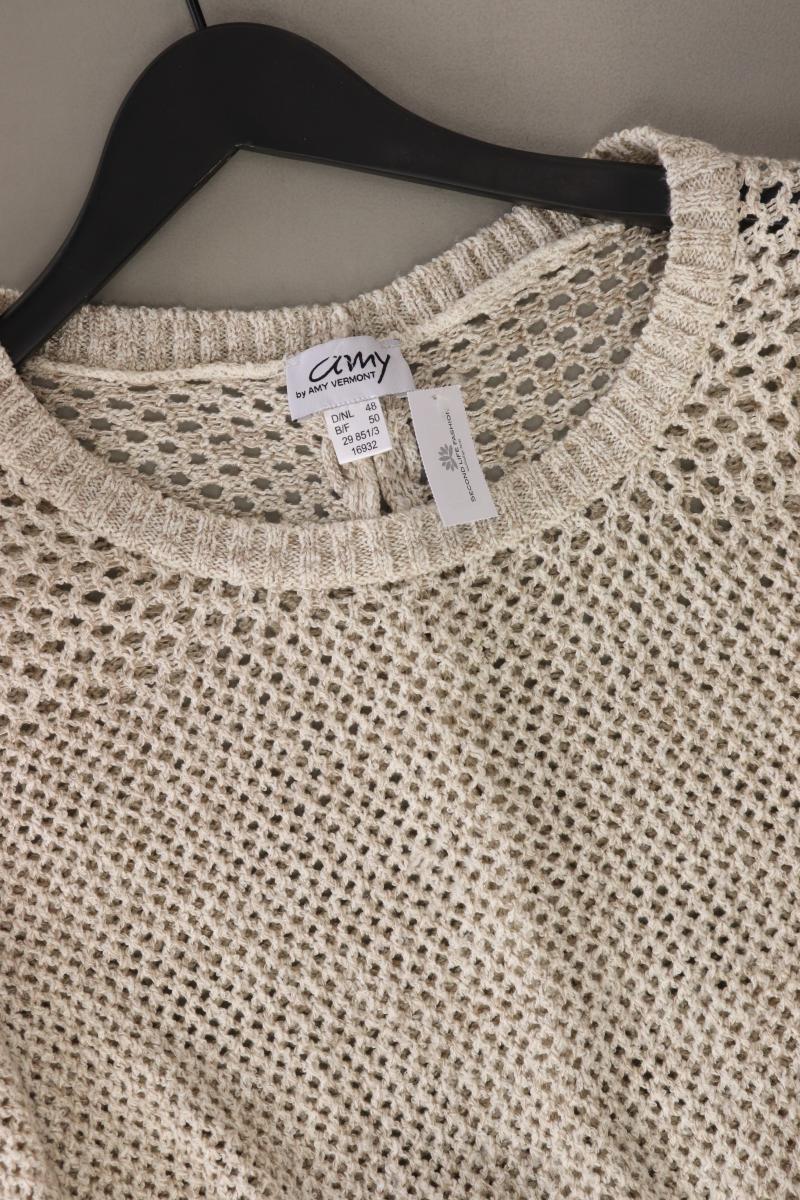 amy by AMY VERMONT Grobstrickpullover Gr. 48 creme aus Baumwolle - Image 4