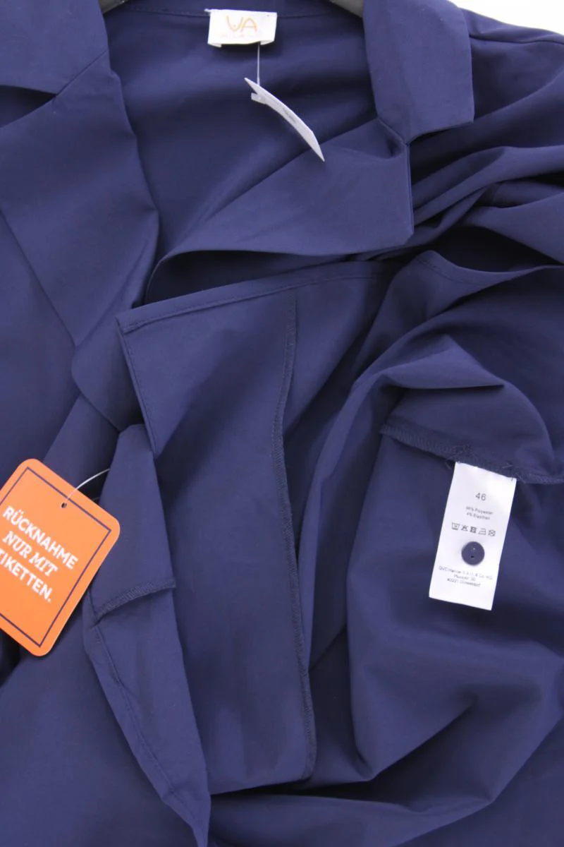 VA Milano Kurzarmbluse Gr. 46 neu mit Etikett blau aus Polyester - Image 3