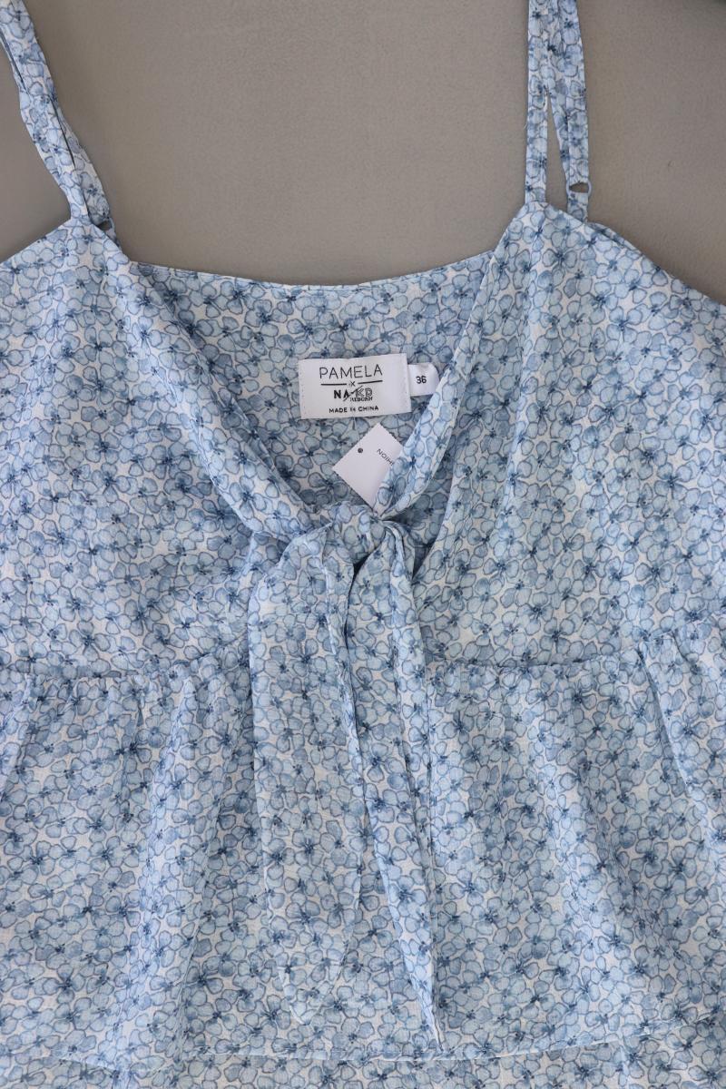 NA-KD x Pamela Top Gr. 36 mit Blumenmuster blau aus Polyester - Image 4