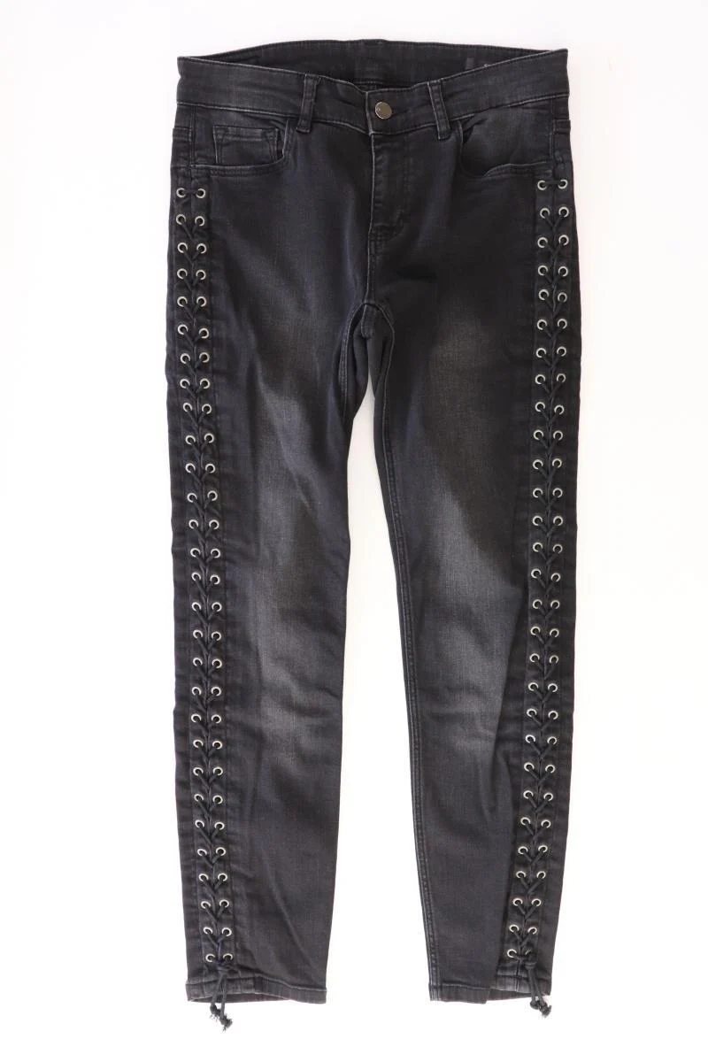 Set Straight Jeans Gr. 38 schwarz aus Baumwolle