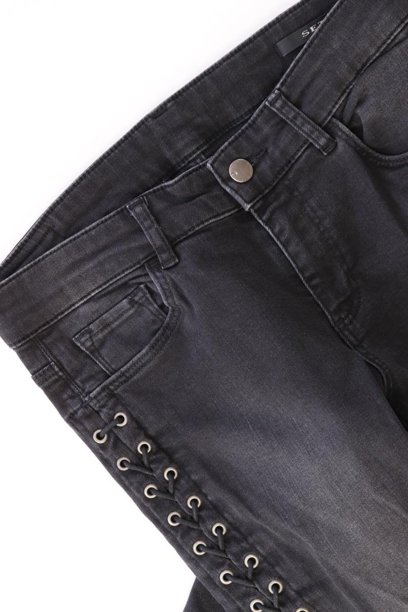 Set Straight Jeans Gr. 38 schwarz aus Baumwolle - Image 4