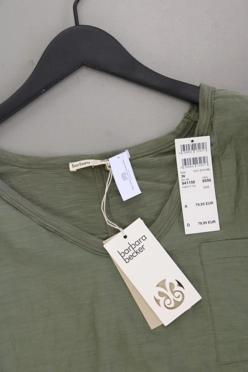 Barbara Becker Kurzarmbluse Gr. 36 neu mit Etikett Neupreis: 79,95€! olivgrün - Image 2