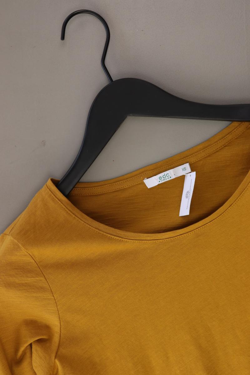 edc by Esprit Longsleeve-Shirt Gr. XS Langarm gelb aus Baumwolle - Image 3