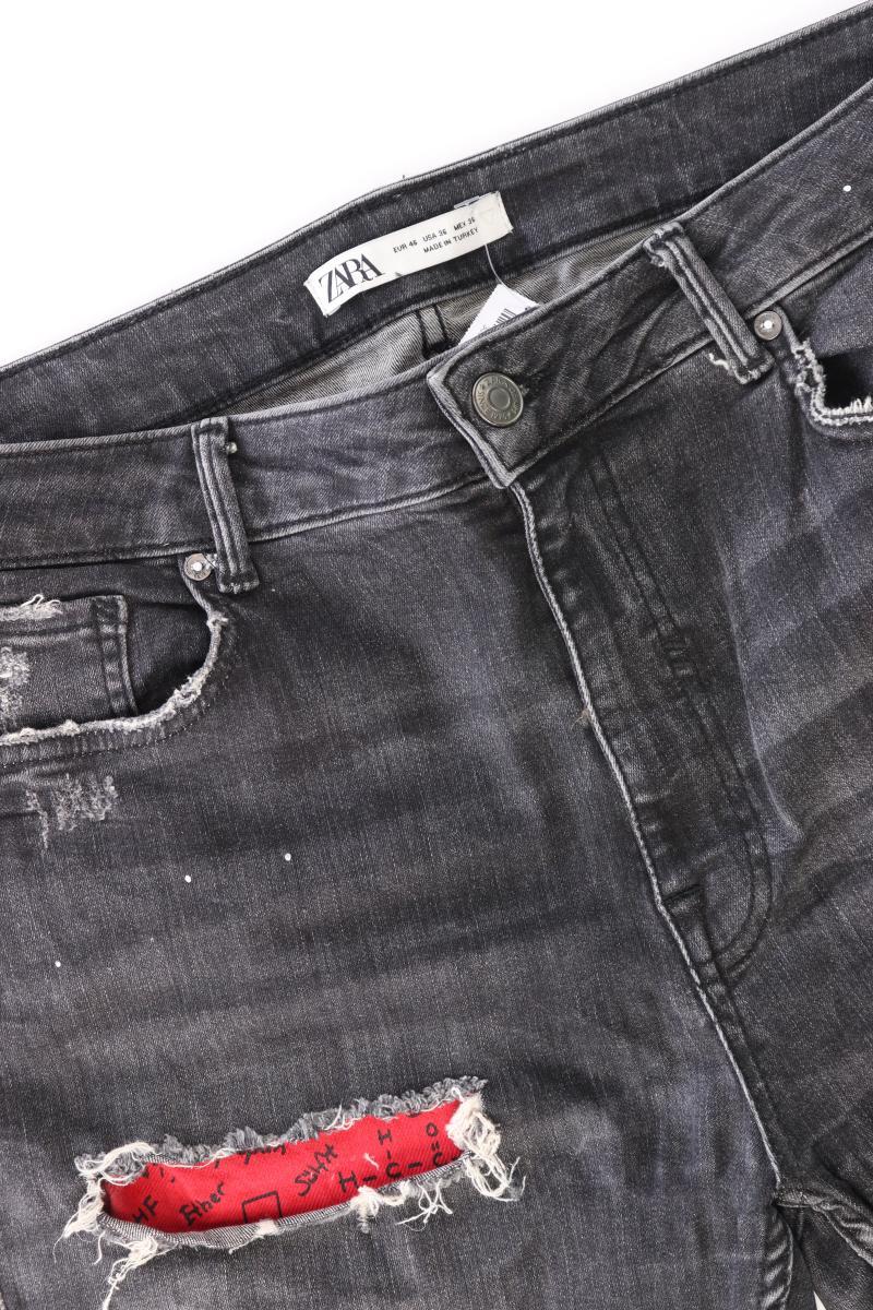 Zara Straight Jeans Gr. 46 schwarz aus Baumwolle - Image 3