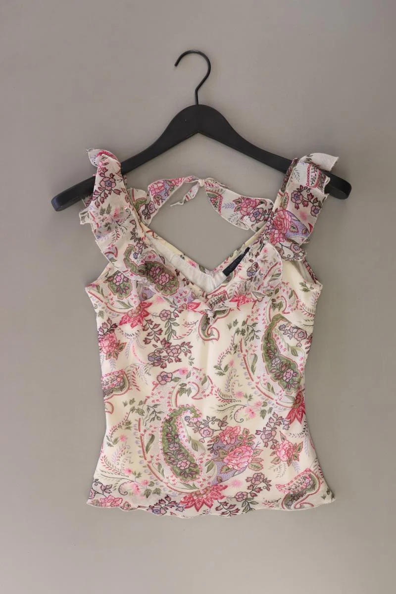 Saint Tropez Y2K Vintage Top Gr. S mit Paisleymuster creme aus Polyester