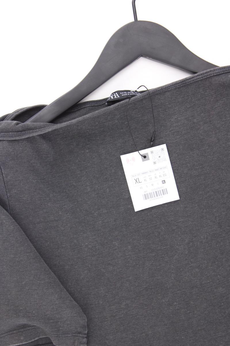Zara T-Shirt Gr. XL neu mit Etikett Kurzarm grau aus Baumwolle - Image 2