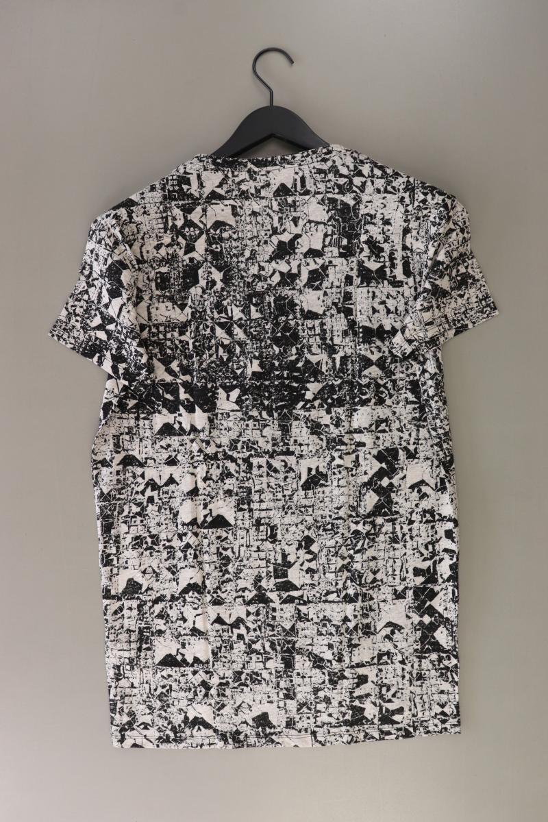 Zara Printshirt Gr. L Kurzarm grau aus Leinen - Image 2