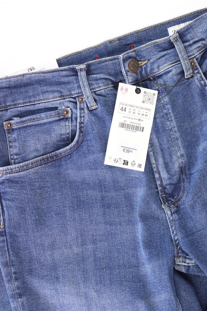 Zara Straight Jeans Gr. 44 neu mit Etikett Neupreis: 39,99€! blau aus Baumwolle - Image 4