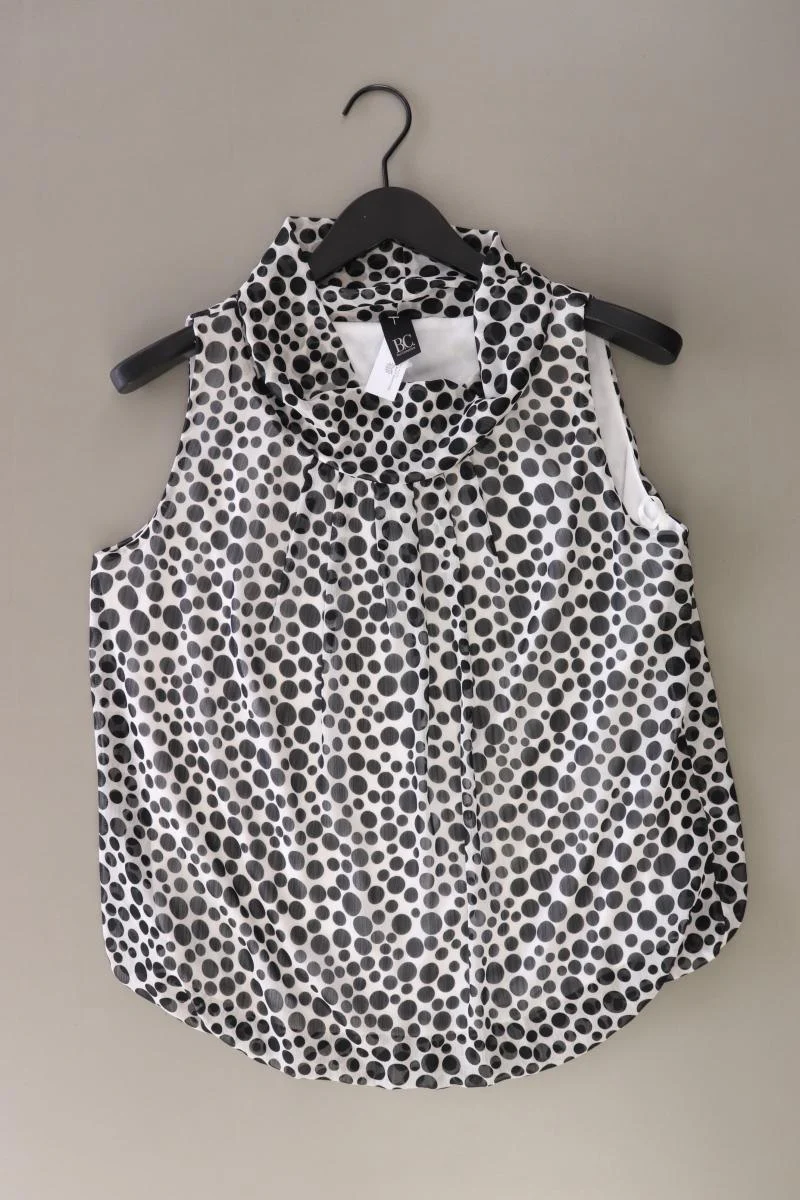 Best Connections Ärmellose Bluse Gr. 42 gepunktet schwarz aus Polyester