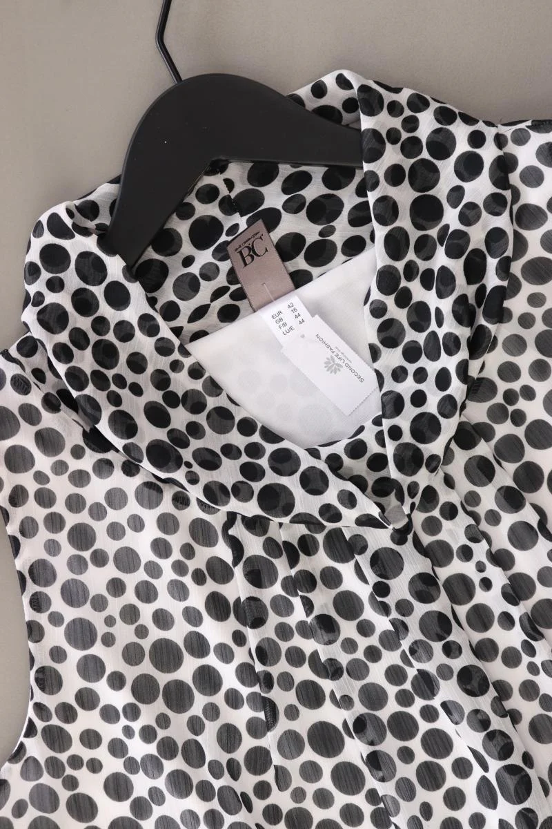 Best Connections Ärmellose Bluse Gr. 42 gepunktet schwarz aus Polyester - Image 4