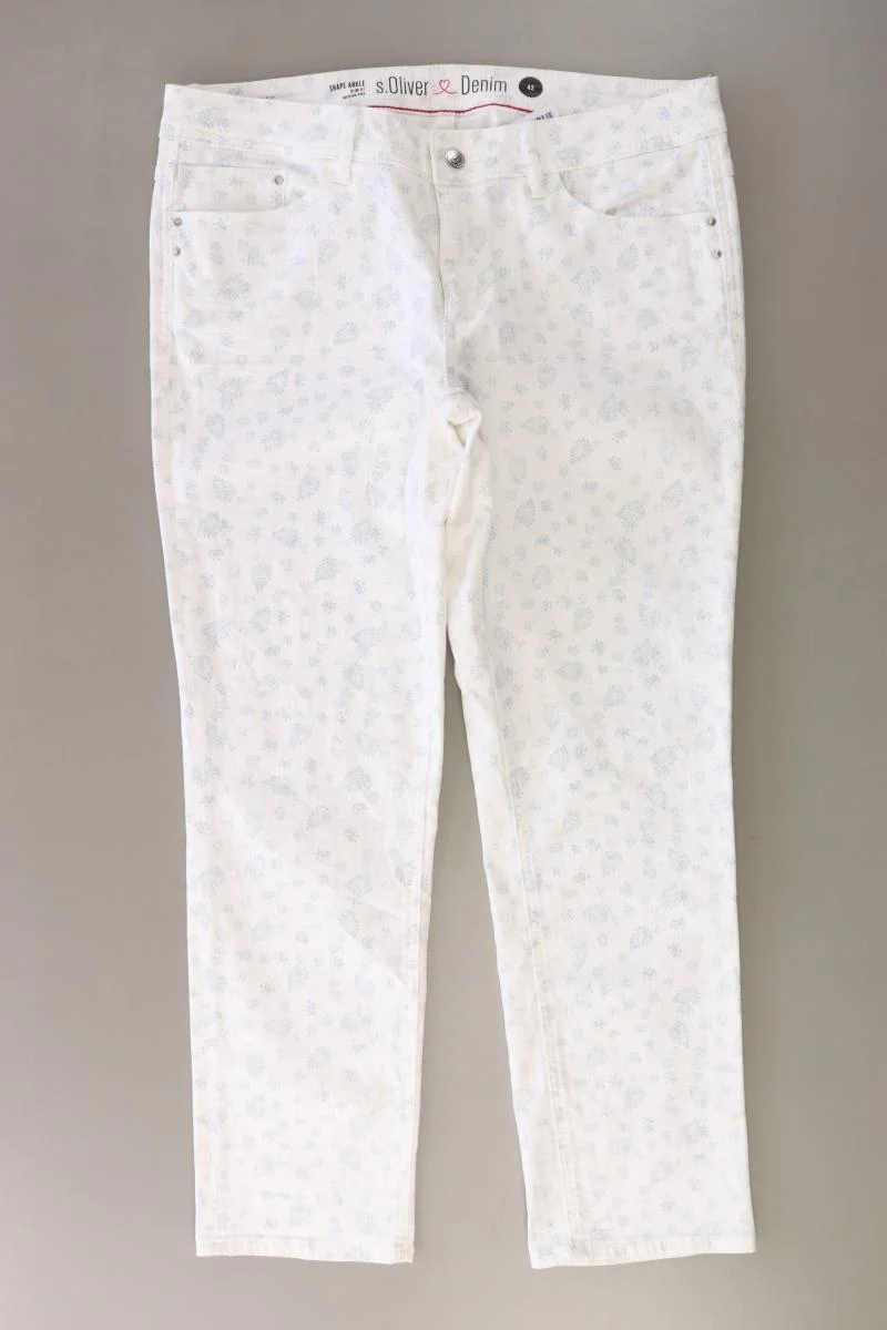 s.Oliver Straight Jeans Gr. 42 weiß aus Baumwolle
