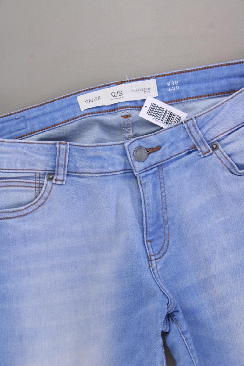 QS by s.Oliver Skinny Jeans Gr. 38/L30 blau aus Baumwolle - Image 2