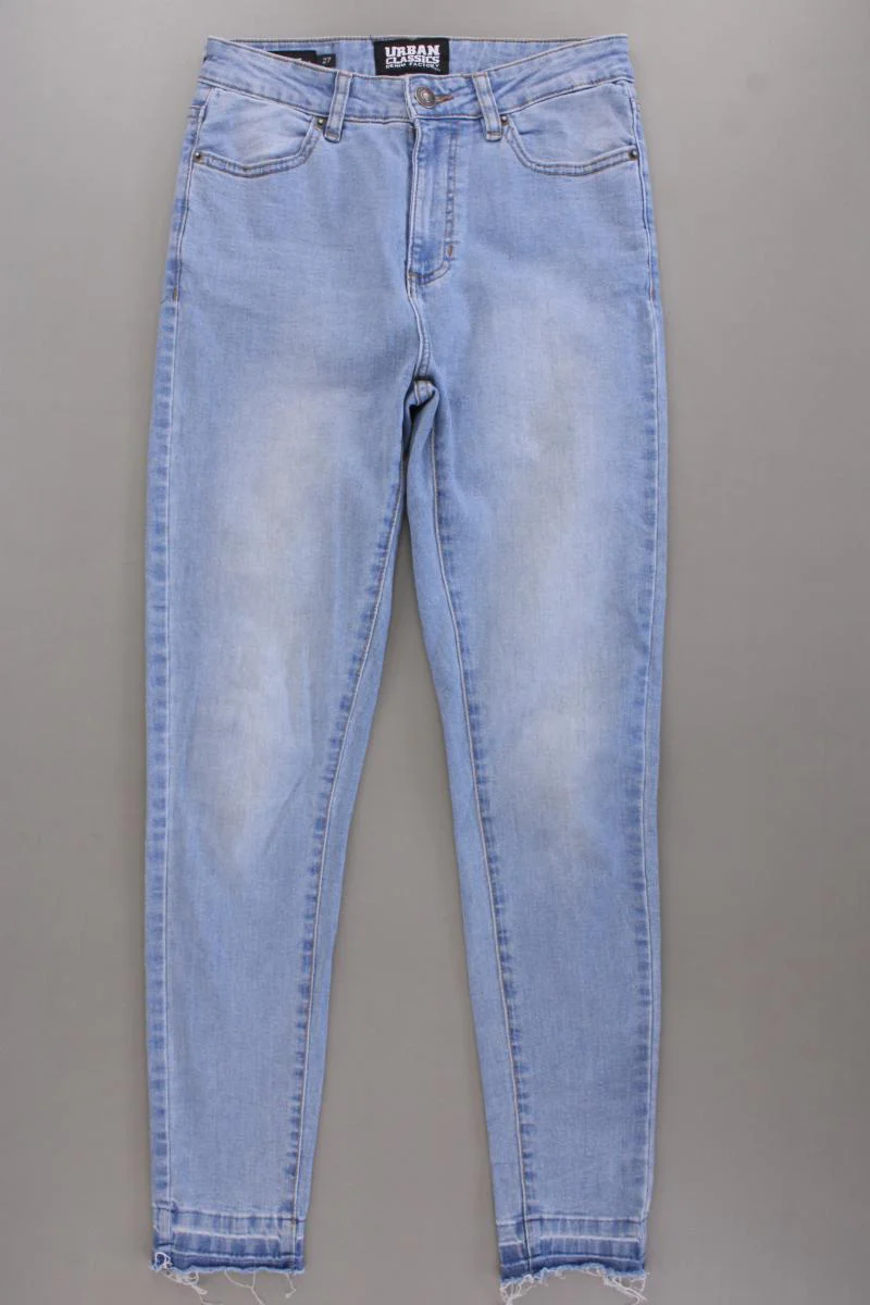 URBAN CLASSICS Skinny Jeans Gr. W27 blau aus Baumwolle