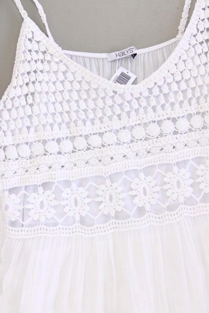 Haily's Sommerkleid Gr. L Träger weiß aus Viskose - Image 2
