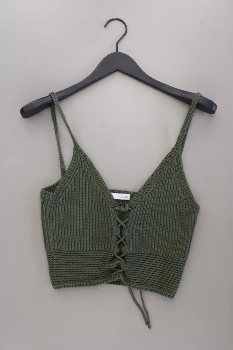 Zara Stricktop Gr. L olivgrün aus Baumwolle