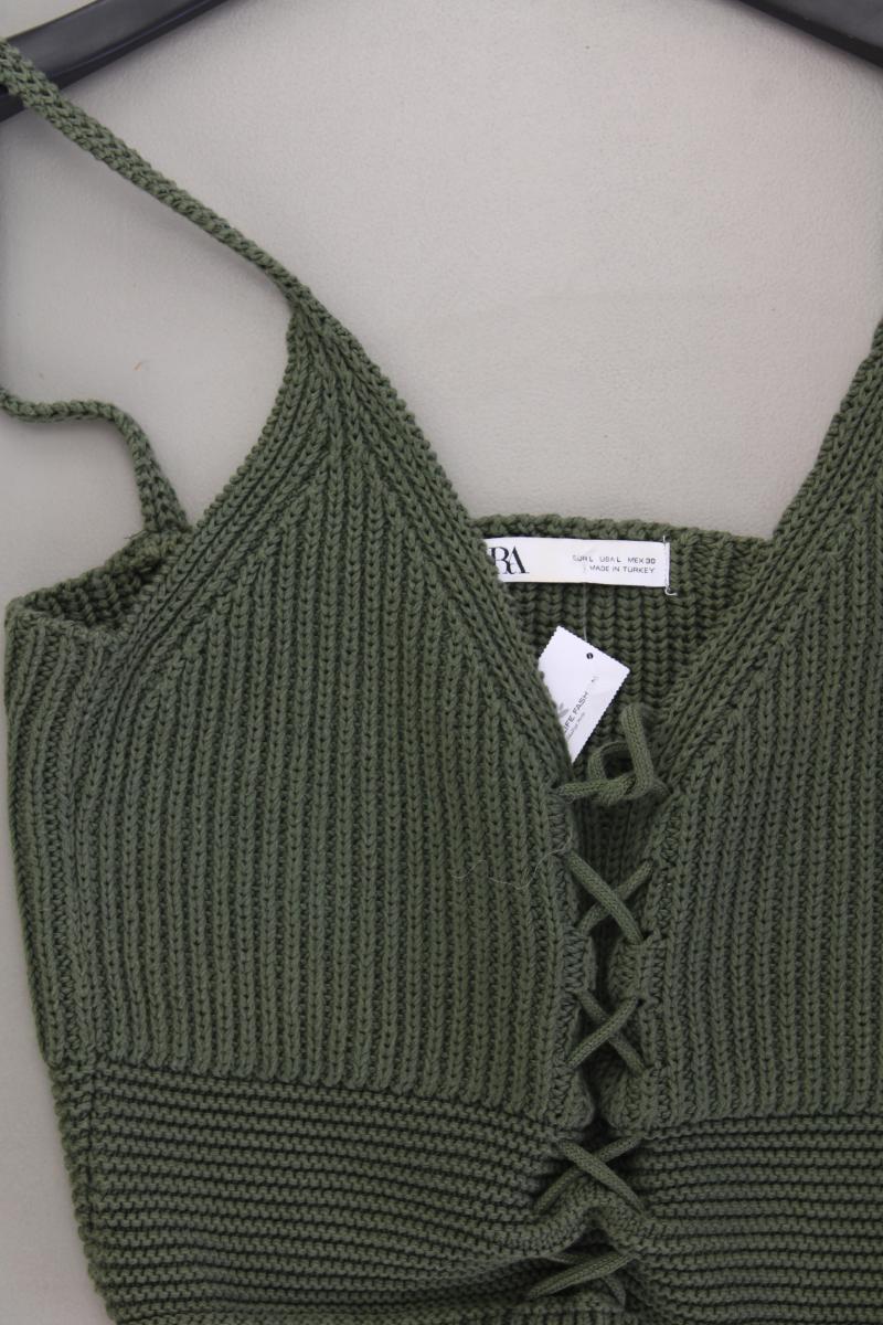 Zara Stricktop Gr. L olivgrün aus Baumwolle - Image 2