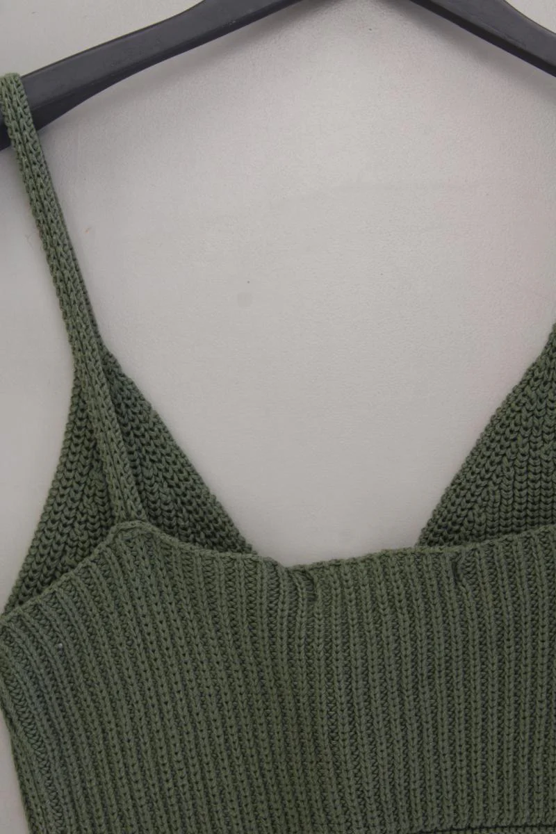 Zara Stricktop Gr. L olivgrün aus Baumwolle - Image 3