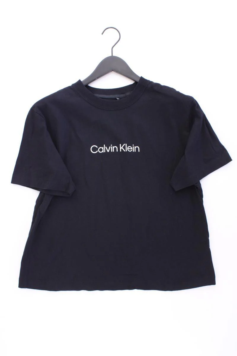 Calvin Klein Printshirt Gr. L Kurzarm schwarz aus Baumwolle