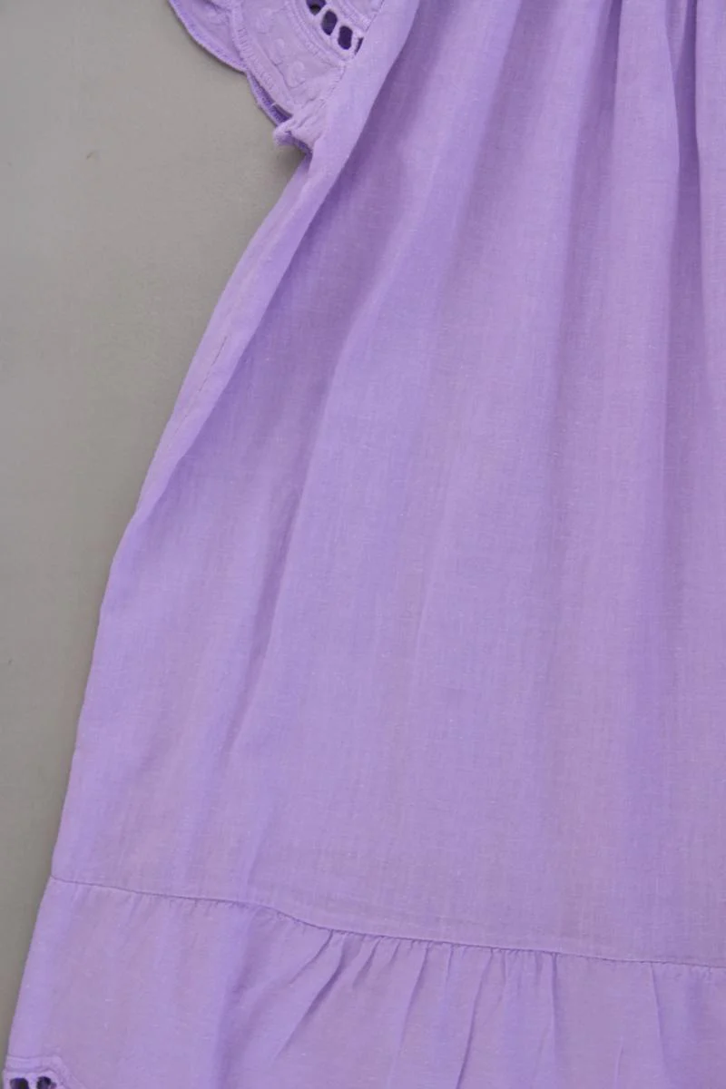 CAROLINA CAVOUR Kurzarmbluse Gr. XL lila aus Baumwolle - Image 3