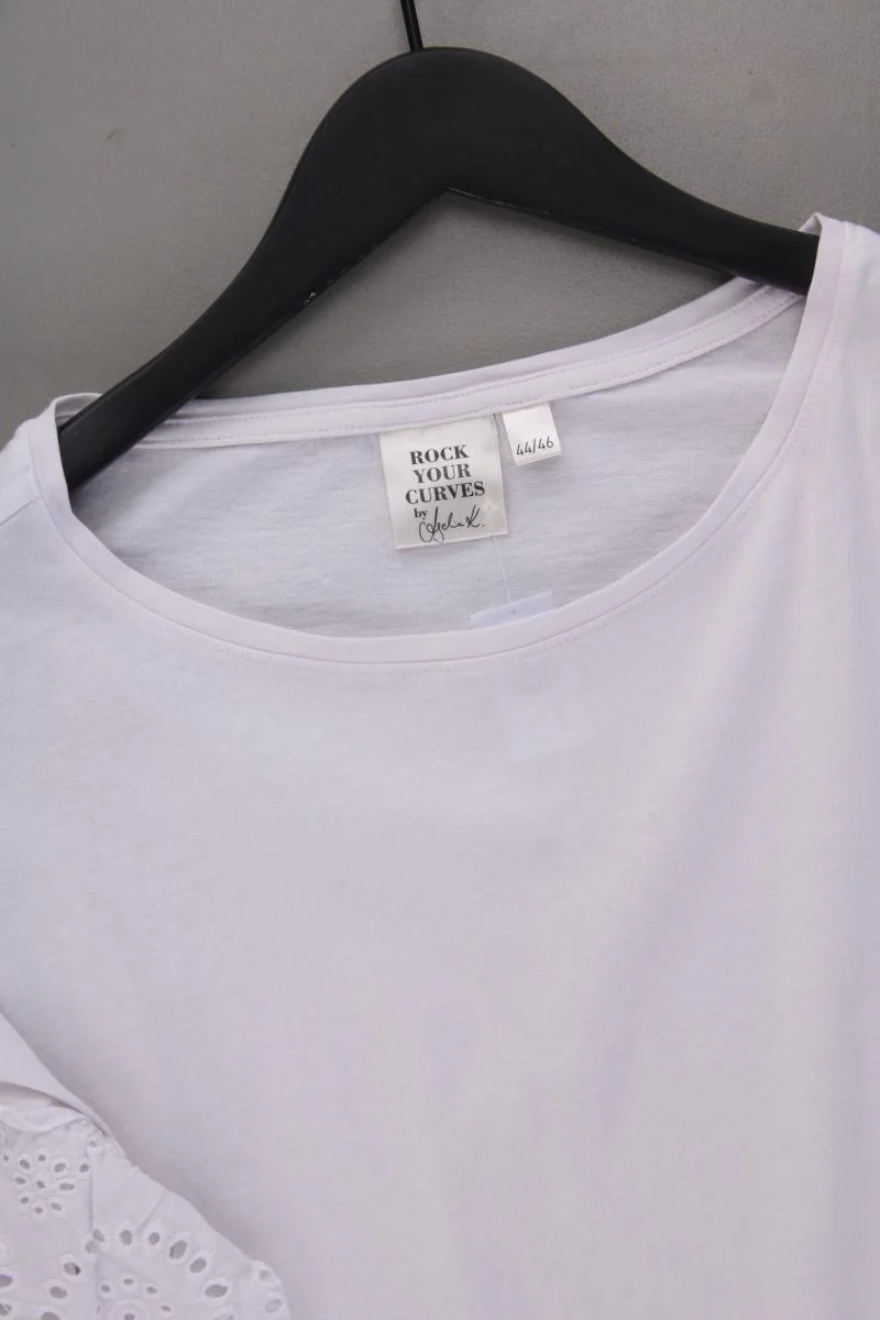 ROCK YOUR CURVES T-Shirt Gr. 44/46 Kurzarm weiß aus Baumwolle - Image 2