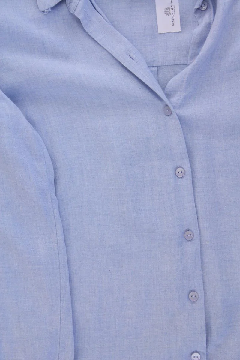 Tom Tailor Langarmbluse Gr. 34 neuwertig blau aus Viskose - Image 3