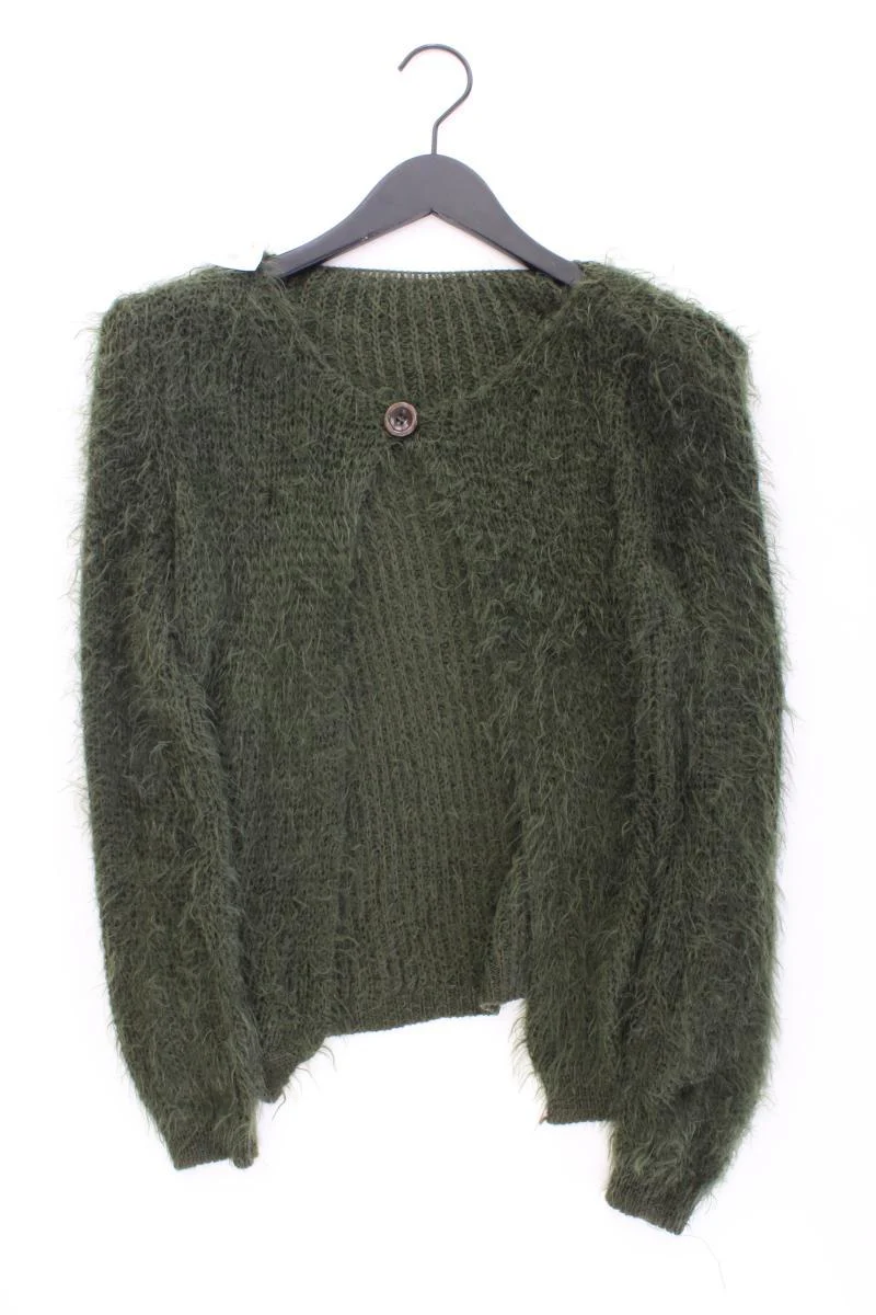 Strickjacke Gr. M Langarm olivgrün aus Polyacryl