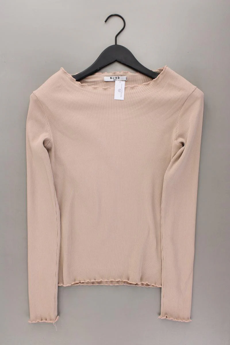 NA-KD Longsleeve-Shirt Gr. 42 Langarm creme