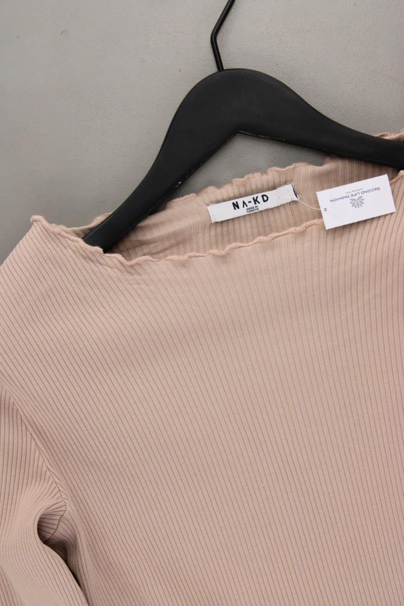 NA-KD Longsleeve-Shirt Gr. 42 Langarm creme - Image 2
