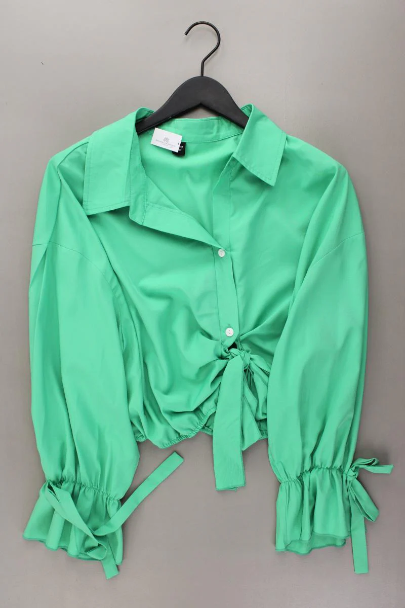 Shein Crop Bluse Gr. XXL neuwertig Langarm grün aus Polyester