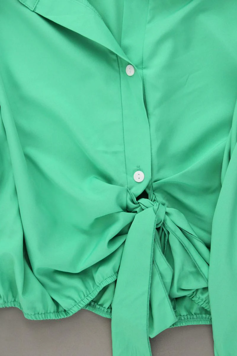 Shein Crop Bluse Gr. XXL neuwertig Langarm grün aus Polyester - Image 3