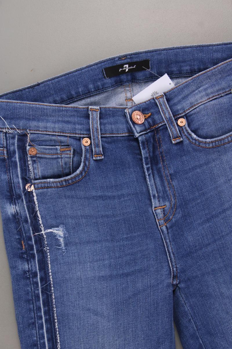 7 For All Mankind Skinny Jeans Gr. W26 blau aus Baumwolle - Image 2
