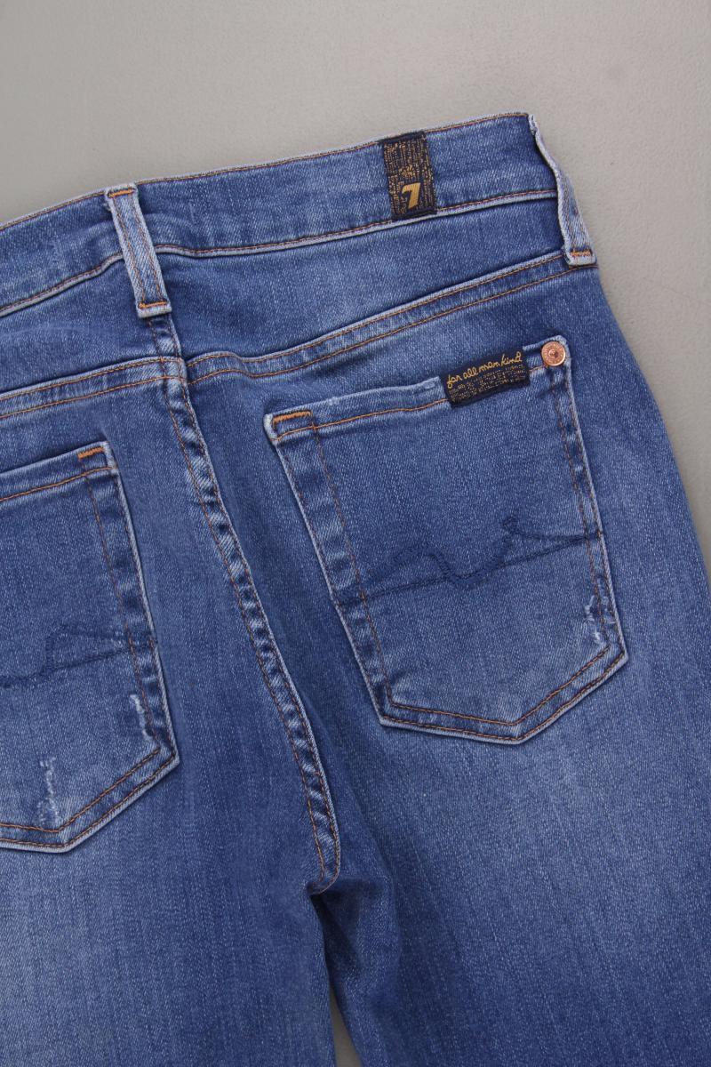7 For All Mankind Skinny Jeans Gr. W26 blau aus Baumwolle - Image 3