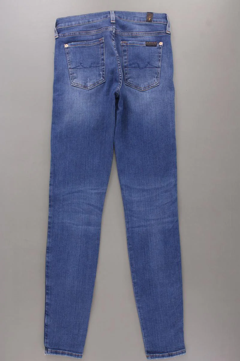 7 For All Mankind Skinny Jeans Gr. W26 blau aus Baumwolle - Image 4
