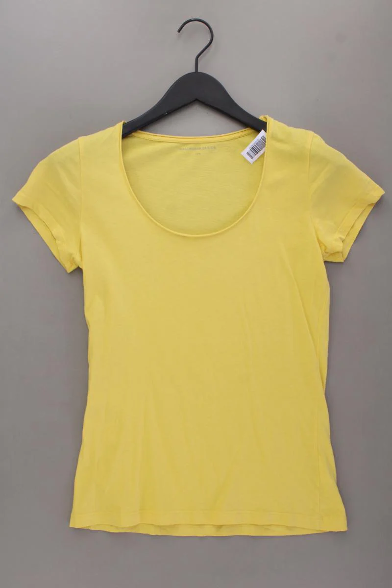 Hallhuber T-Shirt Gr. S Kurzarm gelb aus Baumwolle