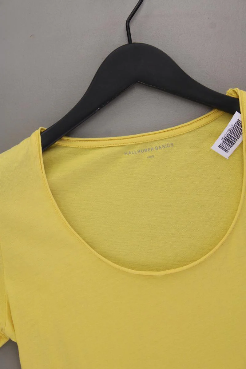 Hallhuber T-Shirt Gr. S Kurzarm gelb aus Baumwolle - Image 2
