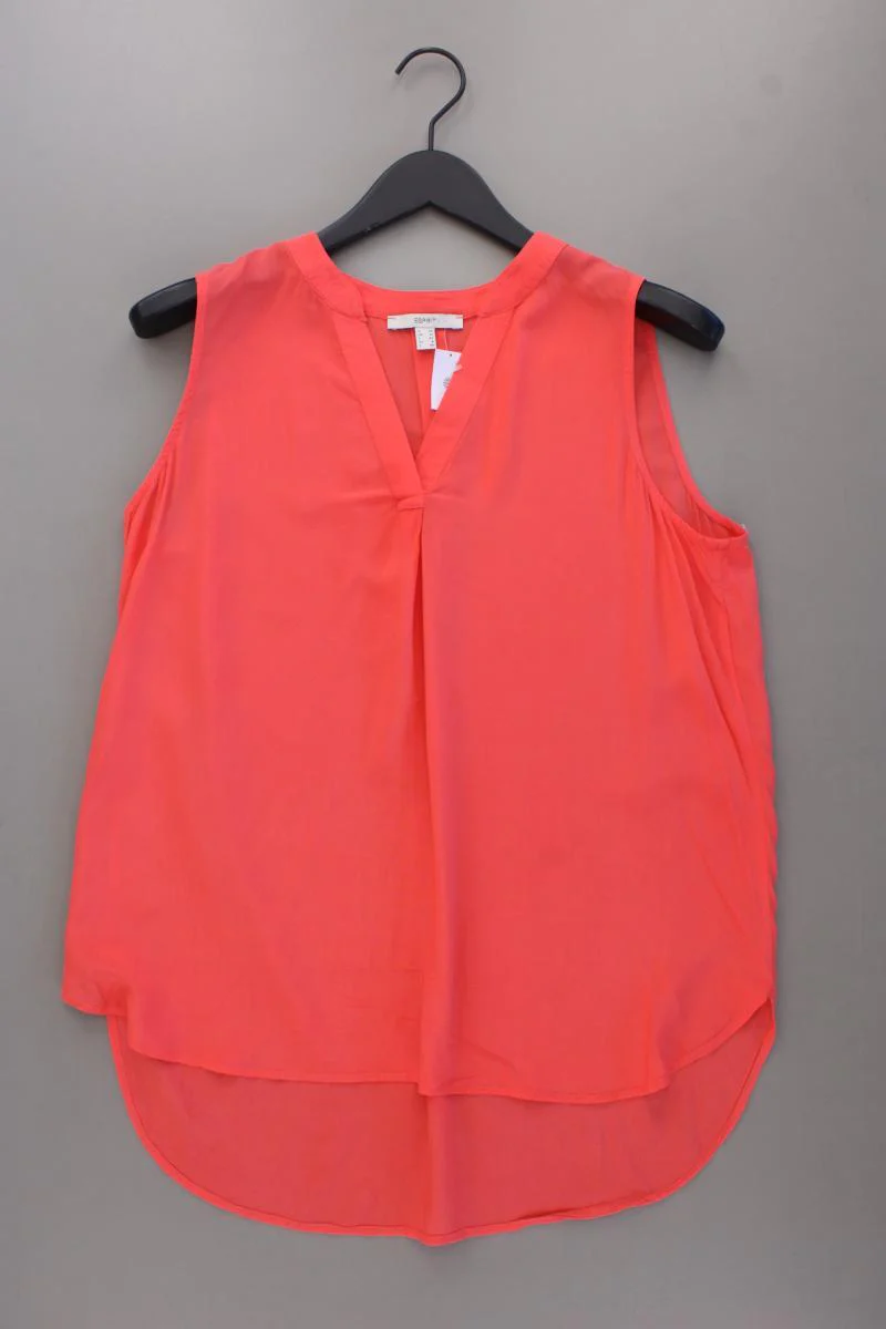Esprit Bluse korallrot Gr. 38 Ärmellos aus Viskose