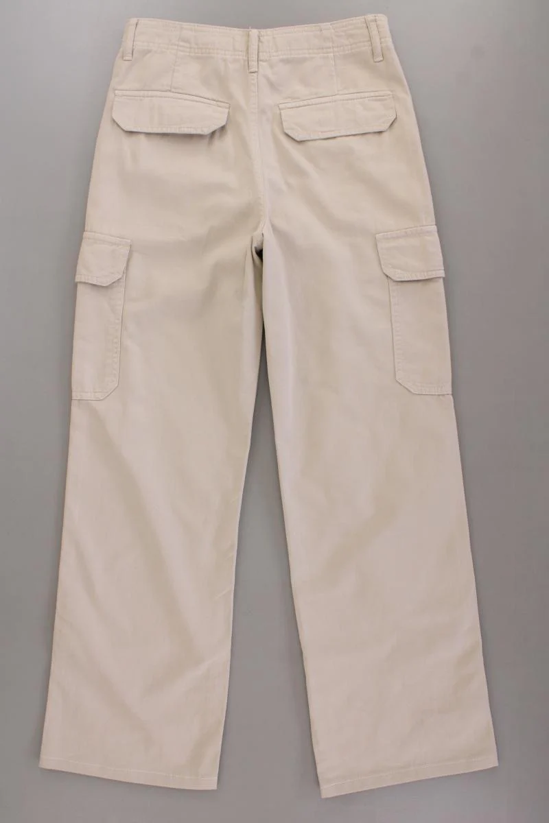 Zara Cargohose Gr. 34 creme aus Baumwolle - Image 4
