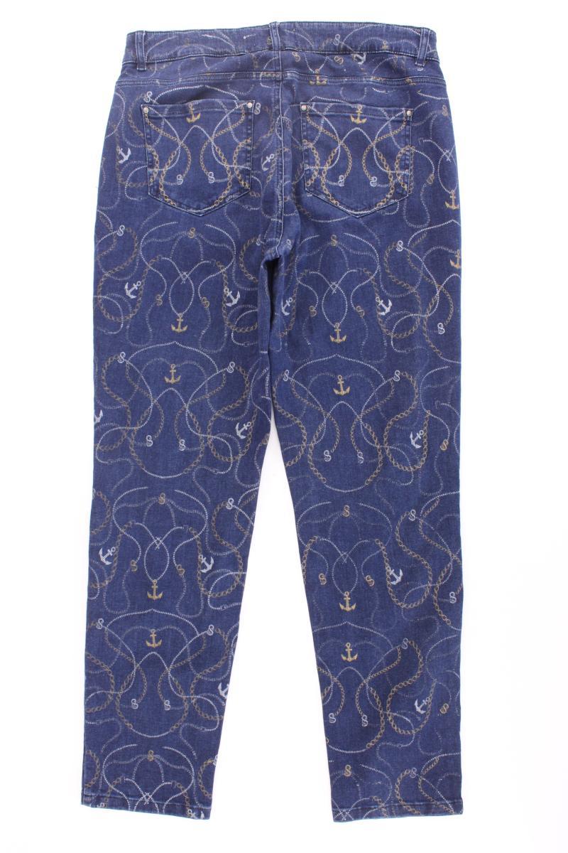 STRANDFEIN Jeans mit Ankermuster Gr. 42 blau aus Baumwolle - Image 4