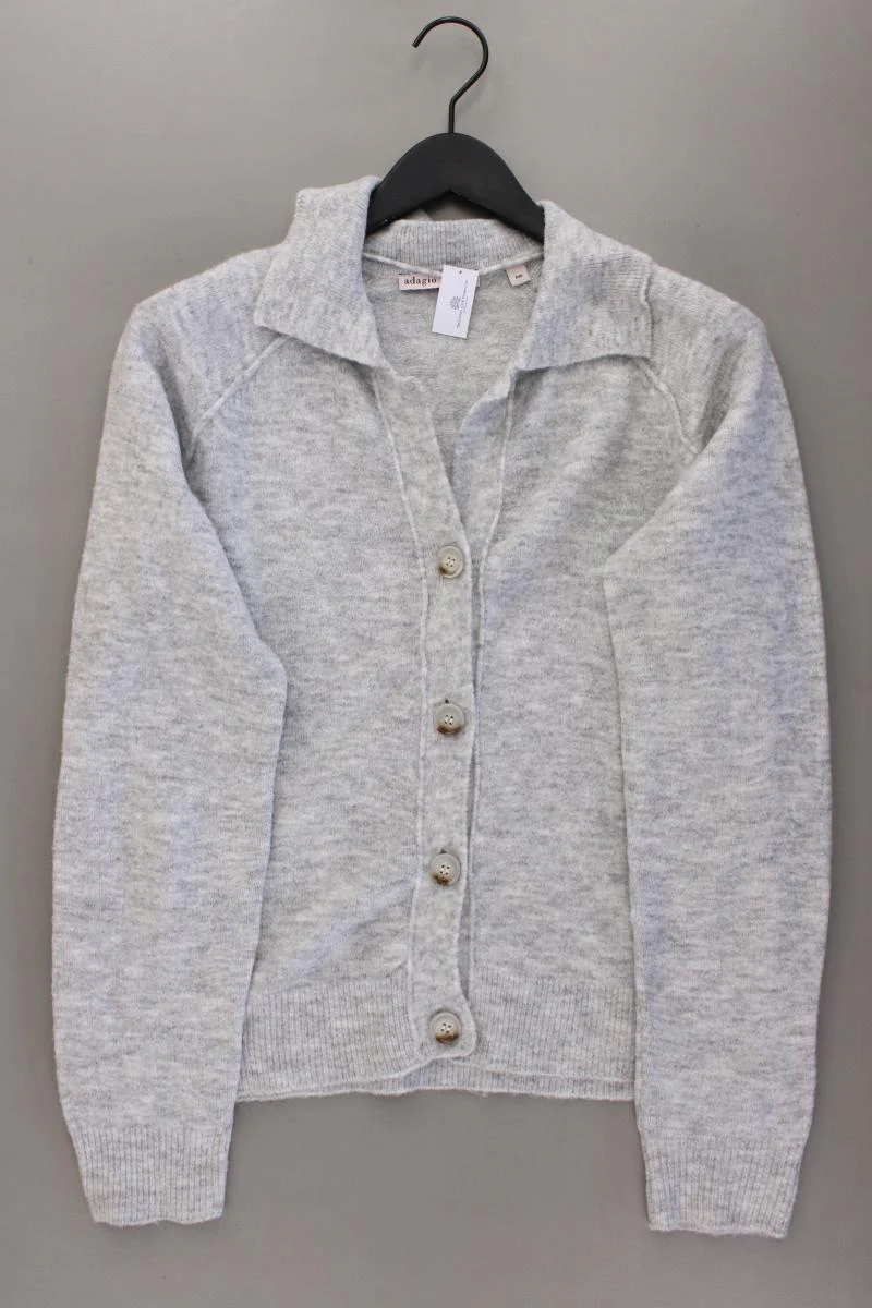 Adagio Strickjacke Gr. 44 Langarm grau aus Polyacryl