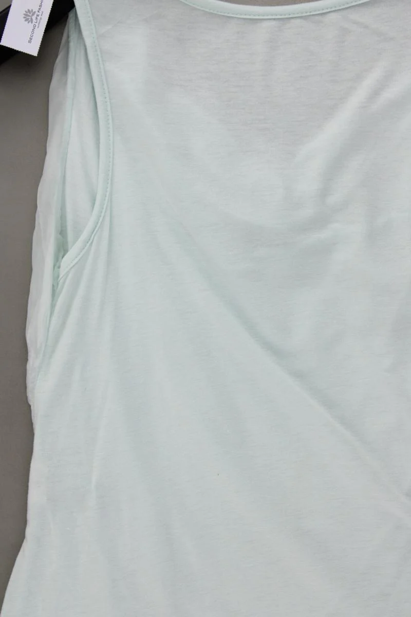 Seidenbluse Gr. 38 Ärmellos blau - Image 3