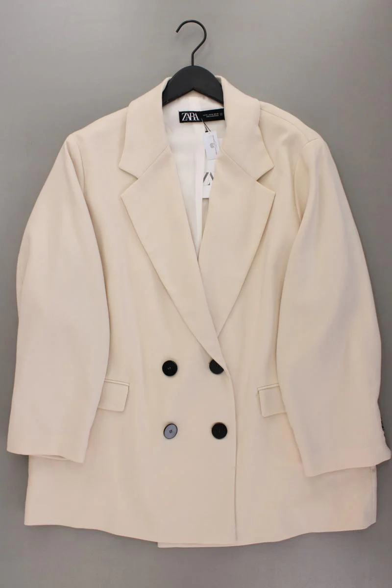 Zara Longblazer Gr. XL neu mit Etikett Neupreis: 59,95€! creme aus Polyester