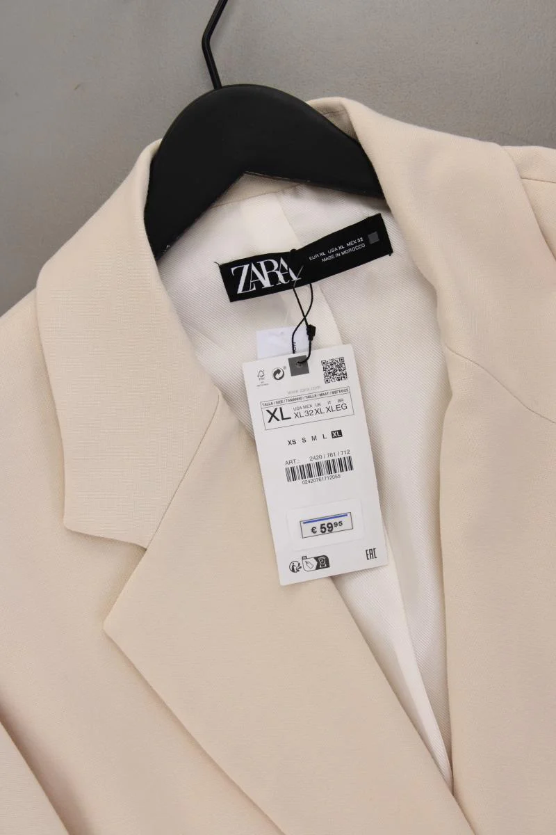Zara Longblazer Gr. XL neu mit Etikett Neupreis: 59,95€! creme aus Polyester - Image 2